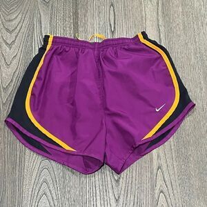 Nike Womens Plum Purple Orange Elastic Waist Dri-FIT Track Shorts Size XS